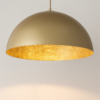 Złota lampa wisząca kopuła Sfera