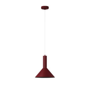 Lampa wisząca VITRUM stożek bordowy 41596