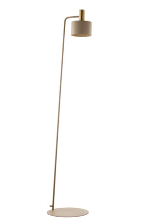 Lampa podłogowa VITRUM GOLD walec złoty szczotkowany/ciepły beż 41723