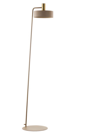 Lampa podłogowa VITRUM GOLD koło złoty szczotkowany/ciepły beż 41724