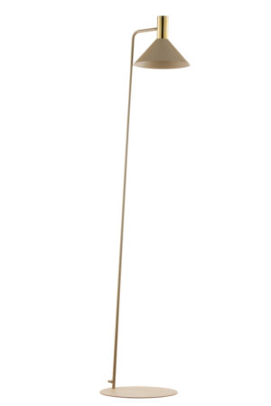 Lampa podłogowa VITRUM GOLD stożek złoty szczotkowany/ciepły beż 41726
