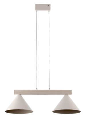 Lampa wisząca DECO 2 biały/drewno bielone 41819