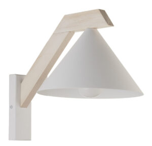 Kinkiet DECO biały/drewno bielone 41821